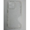 Чехол силиконовый iPhone 16 Pro прозрачный с блестками SILVER