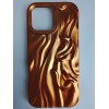 Чехол силиконовый iPhone 16 Pro ВОЛНА 3D оранжевый