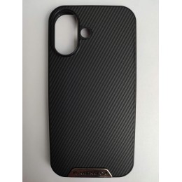 Чехол силиконовый iPhone 16 RiMBMAX карбон черный