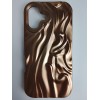 Чехол силиконовый iPhone 16 ВОЛНА 3D бронза