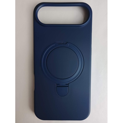 Чехол силиконовый iPhone 17 Air MagSafe цветной с кольцом синий