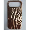 Чехол силиконовый iPhone 17 Air ВОЛНА 3D бронза