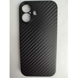 Чехол силиконовый iPhone 17 карбон черный