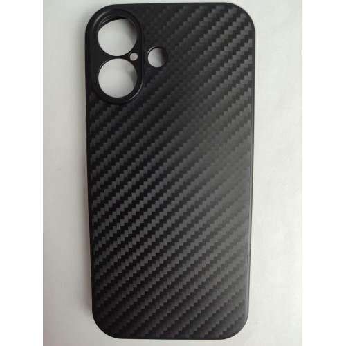 Чехол силиконовый iPhone 17 карбон черный