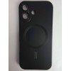 Чехол силиконовый iPhone 17 матовый с MagSafe черный