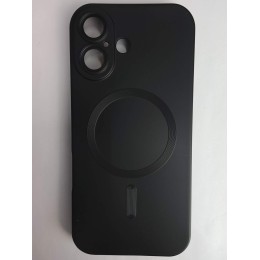 Чехол силиконовый iPhone 17 матовый с MagSafe черный