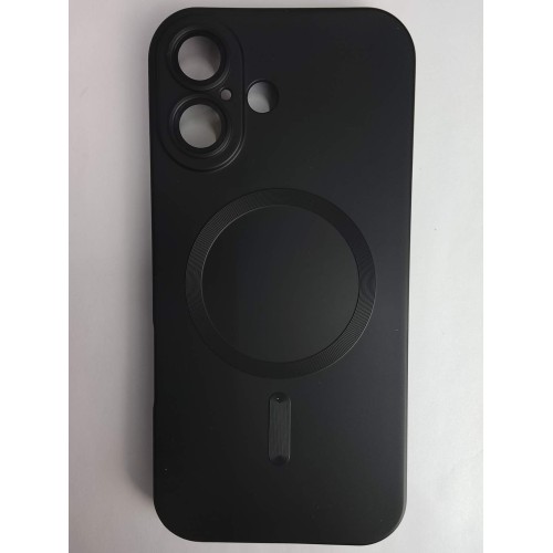 Чехол силиконовый iPhone 17 матовый с MagSafe черный