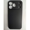 Чехол силиконовый iPhone 17 Pro карбон черный