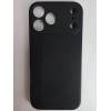 Чехол силиконовый iPhone 17 Pro Max матовый с защитой камеры черный