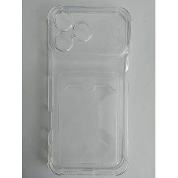 Чехол силиконовый iPhone 17 Pro Max с визитницей прозрачный