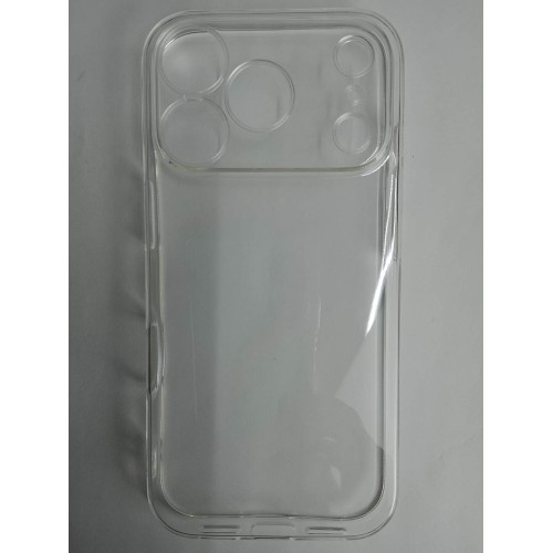 Чехол силиконовый iPhone 17 Pro прозрачный с защитой камеры