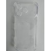 Чехол силиконовый iPhone 17 Pro с визитницей прозрачный
