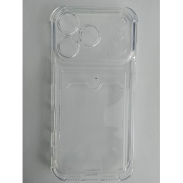 Чехол силиконовый iPhone 17 Pro с визитницей прозрачный