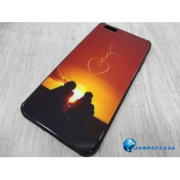 Чехол силиконовый iPhone 6 Plus со стеклянной вставкой (09)*