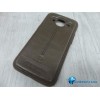 Чехол силиконовый Pierre Cardin copy с кожаной вставкой Samsung Galaxy J2 2016 (J210) коричневый