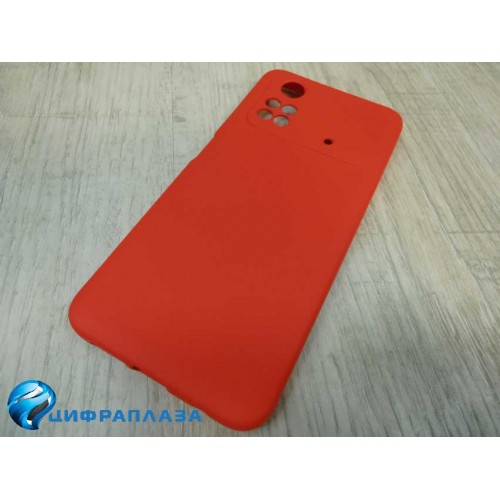 Чехол силиконовый POCO M4 Pro 4G Slicone Cover красный