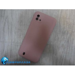 Чехол силиконовый Realme C11 Silicone Cover пудровый