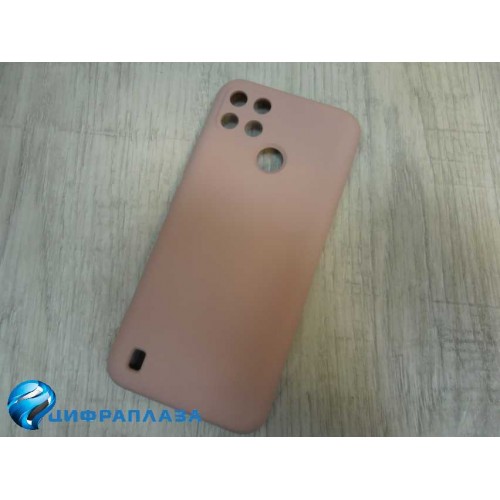 Чехол силиконовый Realme C21Y Silicone Cover бежевый