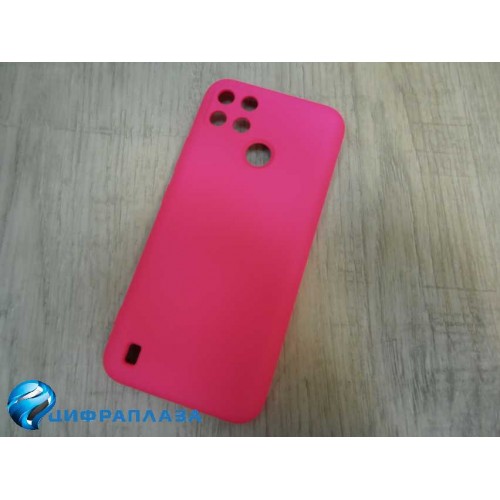 Чехол силиконовый Realme C21Y Silicone Cover фуксия