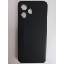 Чехол силиконовый Realme C53/C51/NOTE 50 матовый с защитой камеры черный