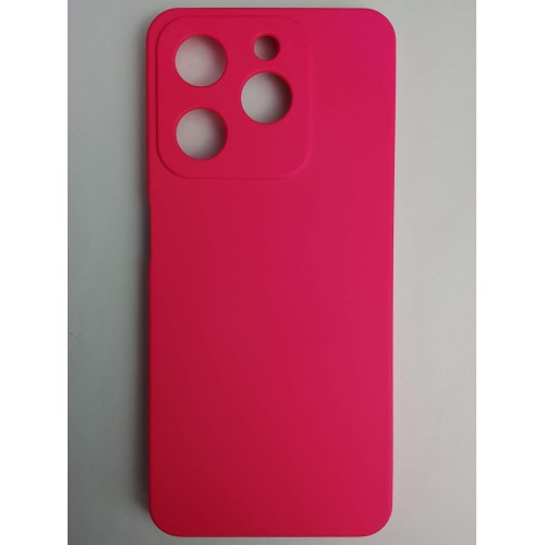 Чехол силиконовый Realme Note 60/60X/C61/C63 Silicone Cover без лого ярко-розовый