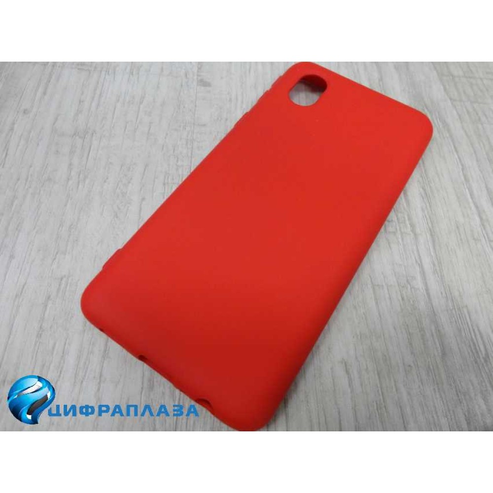 Чехол силиконовый Samsung A01 Core Silicone Cover Nano красный