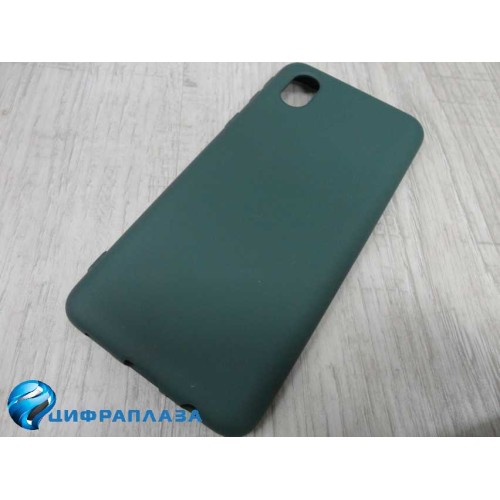 Чехол силиконовый Samsung A01 Core Silicone Cover Nano темно-зеленый