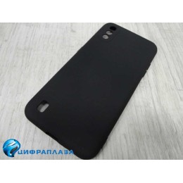 Чехол силиконовый Samsung A01 Silicone Case New Era черный