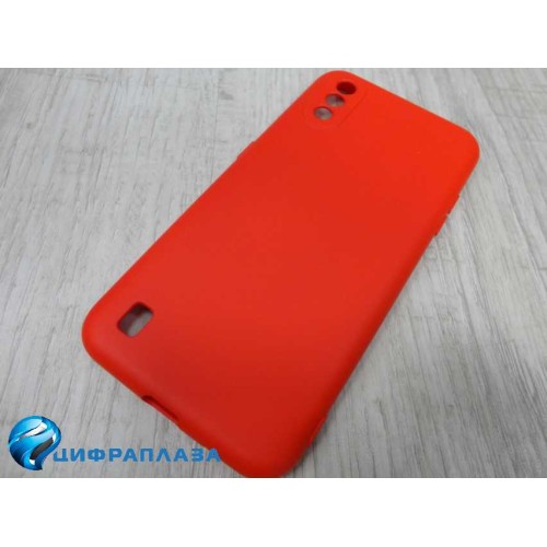 Чехол силиконовый Samsung A01 Silicone Case New Era красный