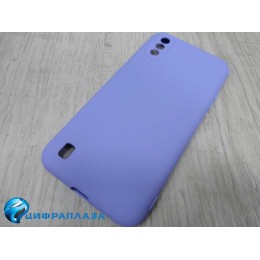 Чехол силиконовый Samsung A01 Silicone Case New Era сиреневый