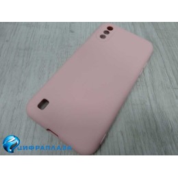 Чехол силиконовый Samsung A01 Silicone Case New Era светло-розовый