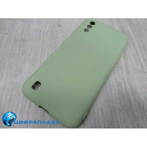 Чехол силиконовый Samsung A01 Silicone Case New Era зеленый