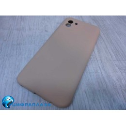 Чехол силиконовый Samsung A03 Silicone Cover бежевый