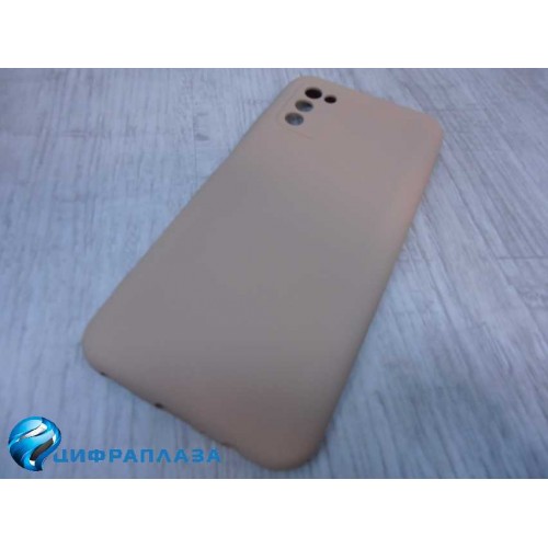 Чехол силиконовый Samsung A03s Silicone Cover бежевый