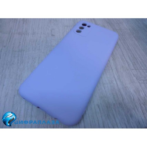 Чехол силиконовый Samsung A03s Silicone Cover голубой