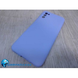 Чехол силиконовый Samsung A03s Silicone Cover Nano 2mm бледно-голубой