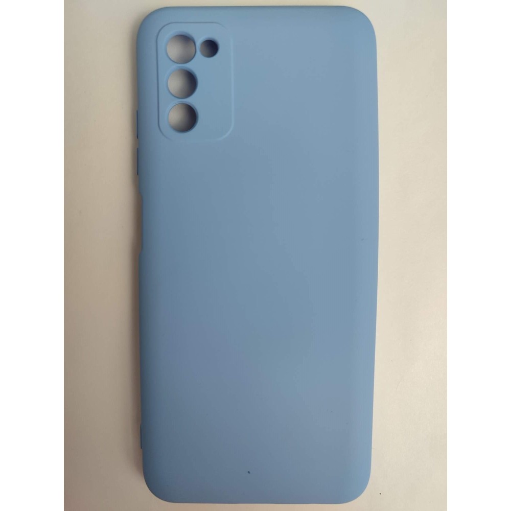 Чехол силиконовый Samsung A03s Silicone Cover Nano бледно-голубой