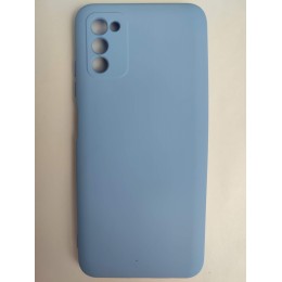 Чехол силиконовый Samsung A03s Silicone Cover Nano бледно-голубой