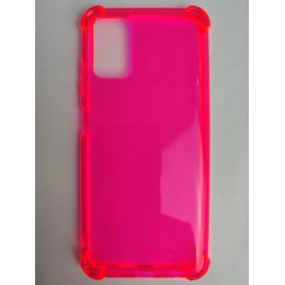 Чехол силиконовый Samsung A03s яркий противоударный розовый