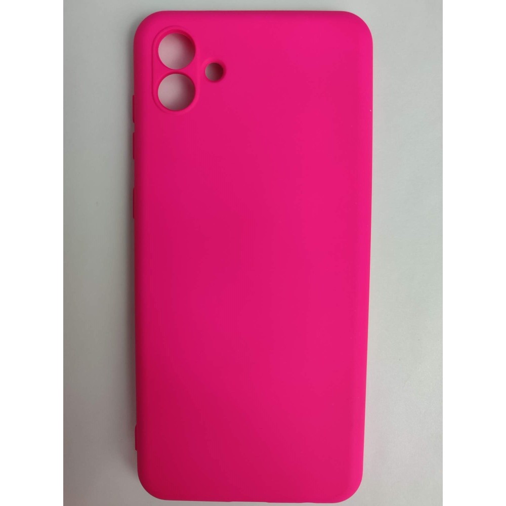 Чехол силиконовый Samsung A04 Silicone Cover Nano фуксия