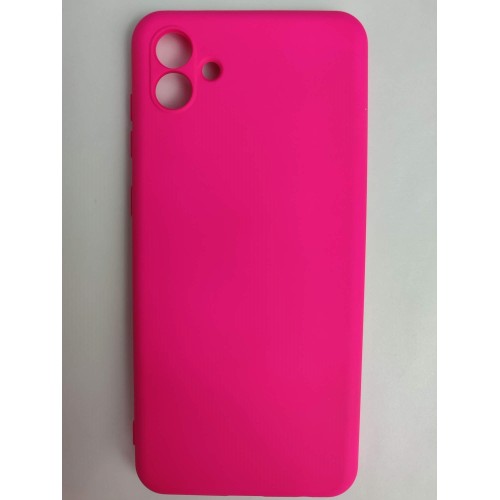 Чехол силиконовый Samsung A04 Silicone Cover Nano фуксия