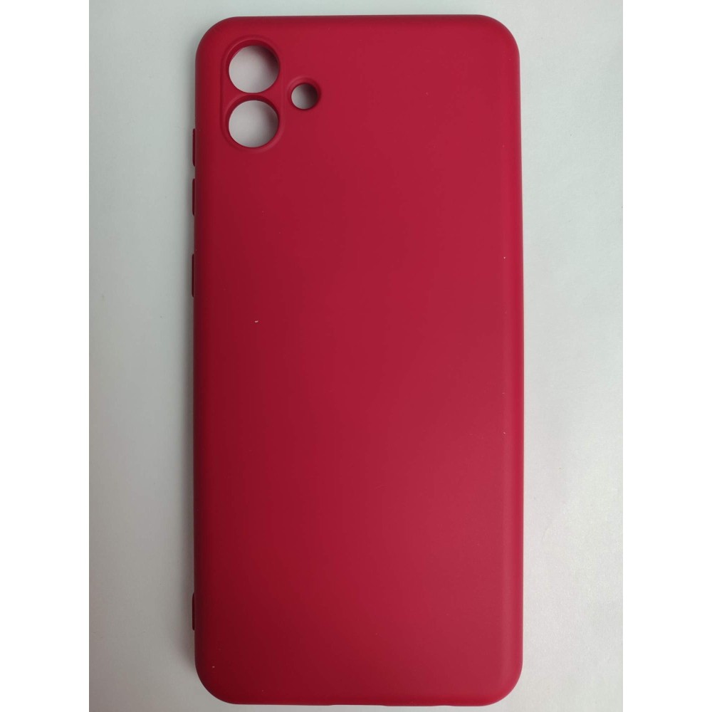 Чехол силиконовый Samsung A04 Silicone Cover Nano вишневый