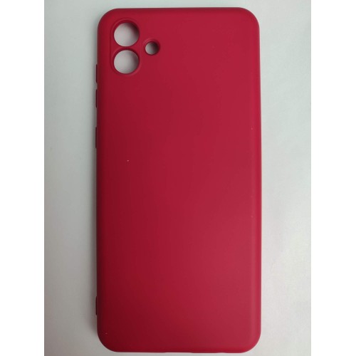 Чехол силиконовый Samsung A04 Silicone Cover Nano вишневый