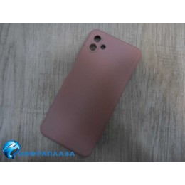 Чехол силиконовый Samsung A04 Silicone Cover пудровый