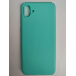 Чехол силиконовый Samsung A04 Soft Touch матовый бирюзовый