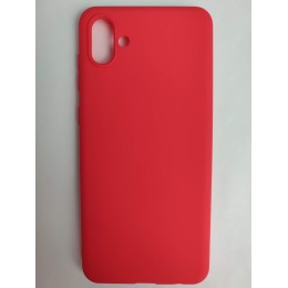 Чехол силиконовый Samsung A04 Soft Touch матовый красный