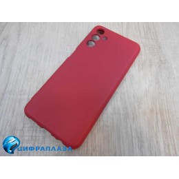 Чехол силиконовый Samsung A04s Silicone Cover Nano 2mm вишневый