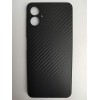 Чехол силиконовый Samsung A06 карбон черный