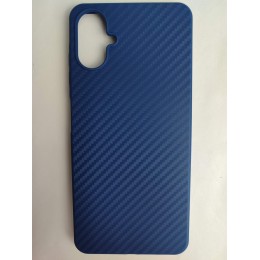 Чехол силиконовый Samsung A06 карбон синий