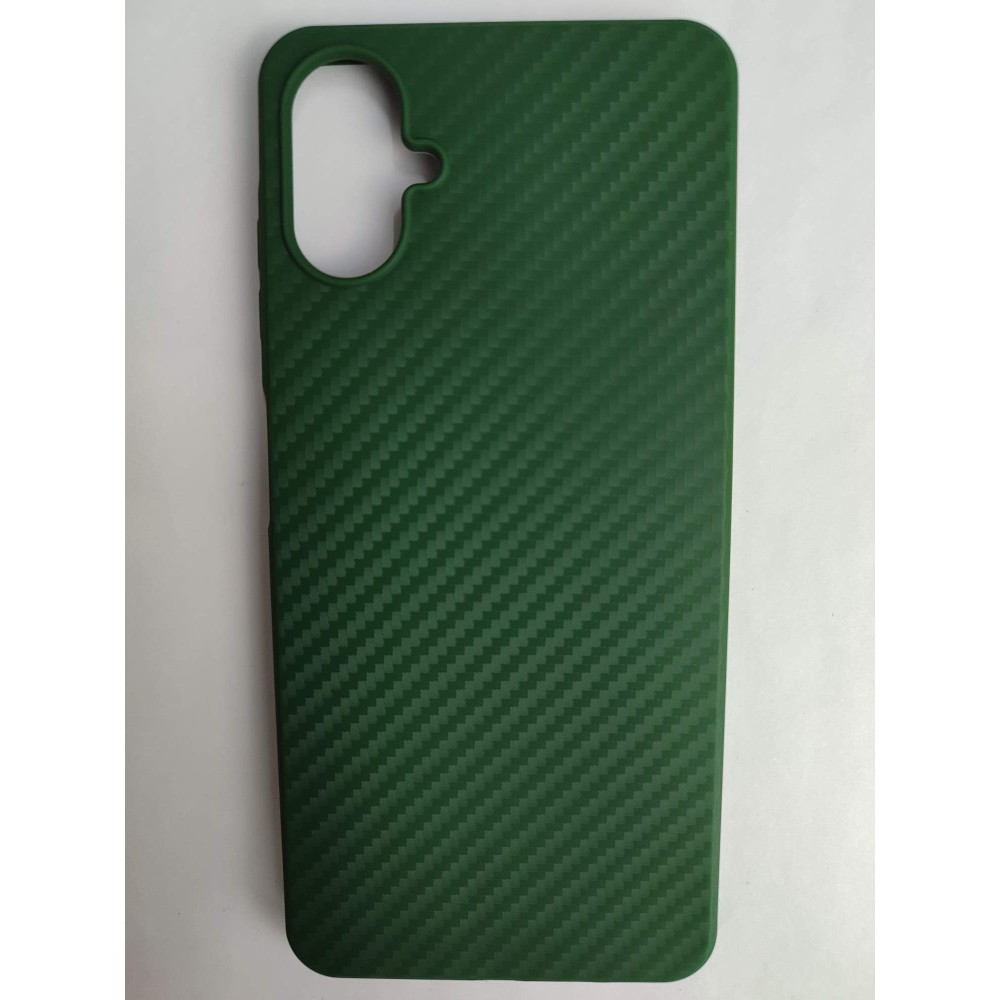 Чехол силиконовый Samsung A06 карбон зеленый